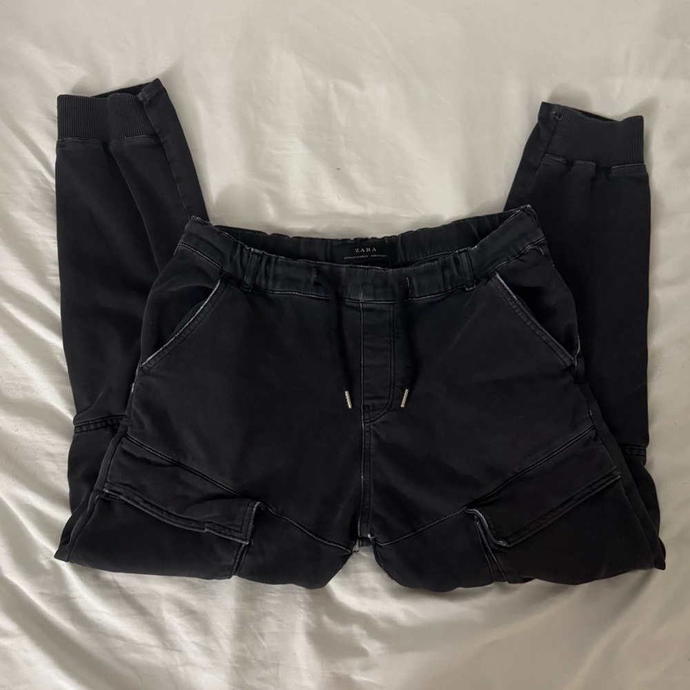 Zara Charcoal Casual Trousers